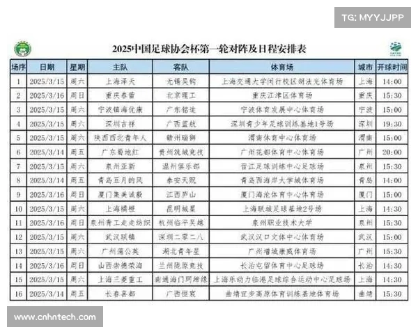 中国足协杯赛事开赛时间全解析与赛程安排指南 中国足协杯赛事开赛时间全解析与赛程安排指南
